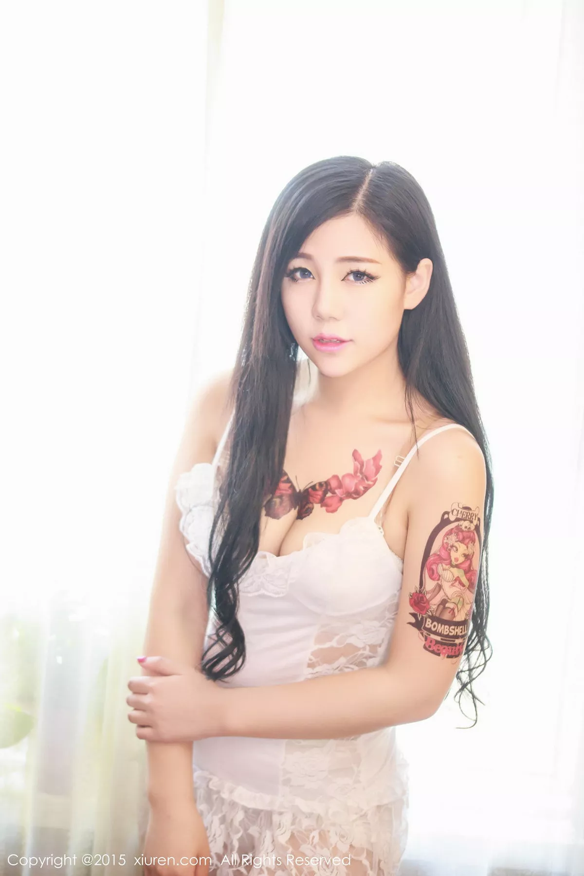 秀人集.com_[XiuRen秀人网]No.356_嫩模美女旭旭居家性感内衣秀丰满身材双乳纹身诱惑写真70P