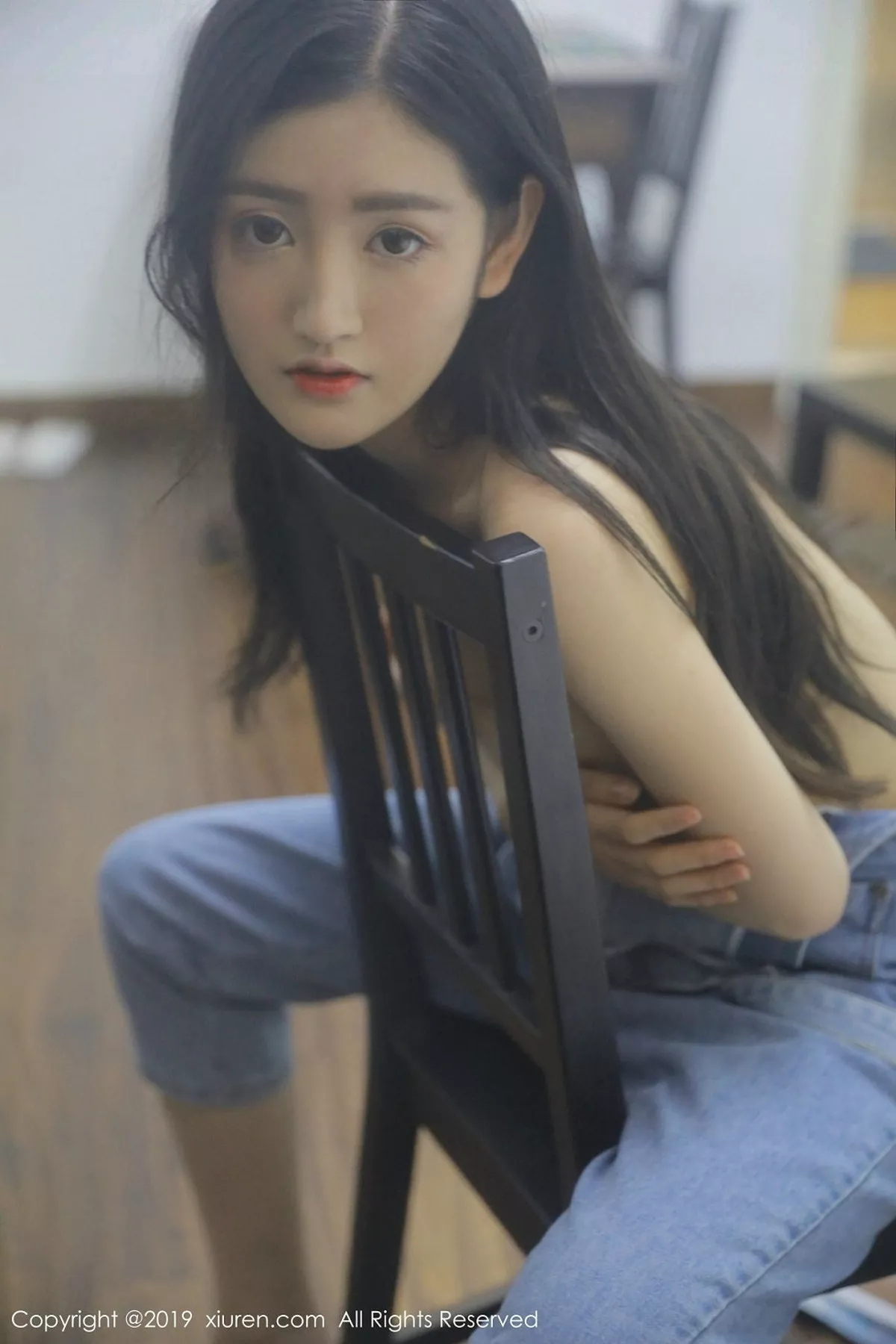 秀人集.com_[XiuRen秀人网]No.1464_嫩模沈梦瑶私房白色蕾丝内衣+吊带牛仔裤半脱露美乳诱惑写真57P