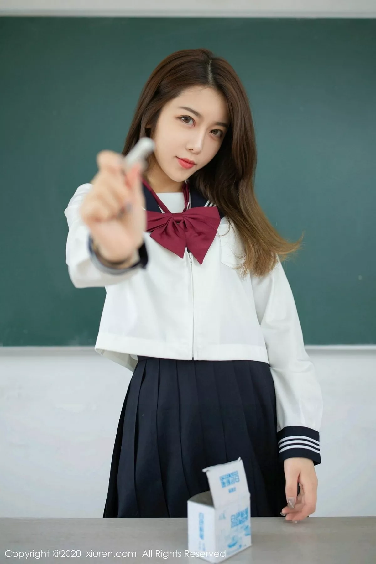 秀人集.com_[XiuRen秀人网]No.2230_嫩模夏诗雯Sally校园遭遇主题学生制服秀蕾丝内衣诱人写真66P