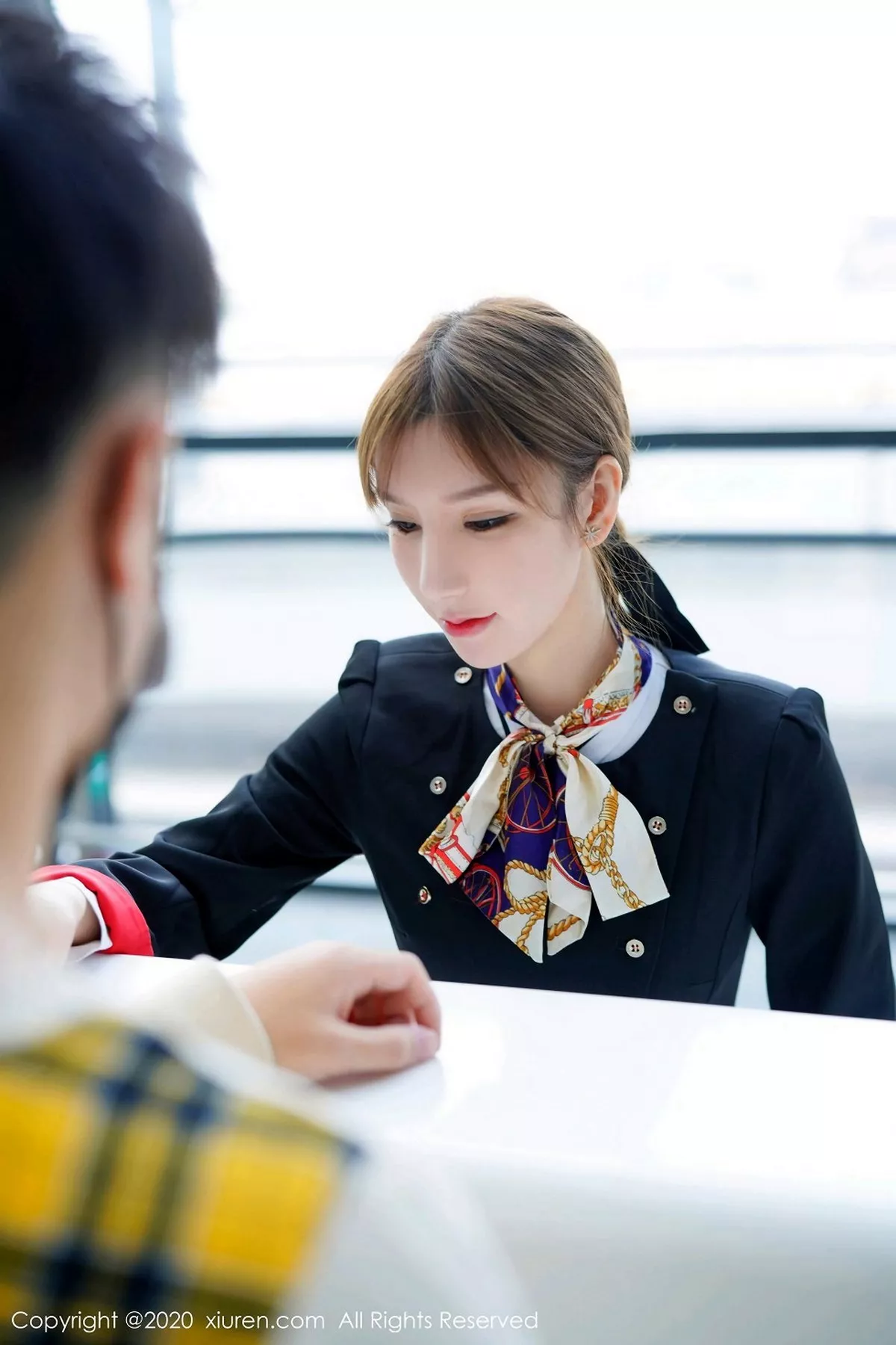 秀人集.com_[XiuRen秀人网]No.2915_女神周于希Sandy空姐真实场景剧情主题红色内衣配黑丝诱惑写真106P